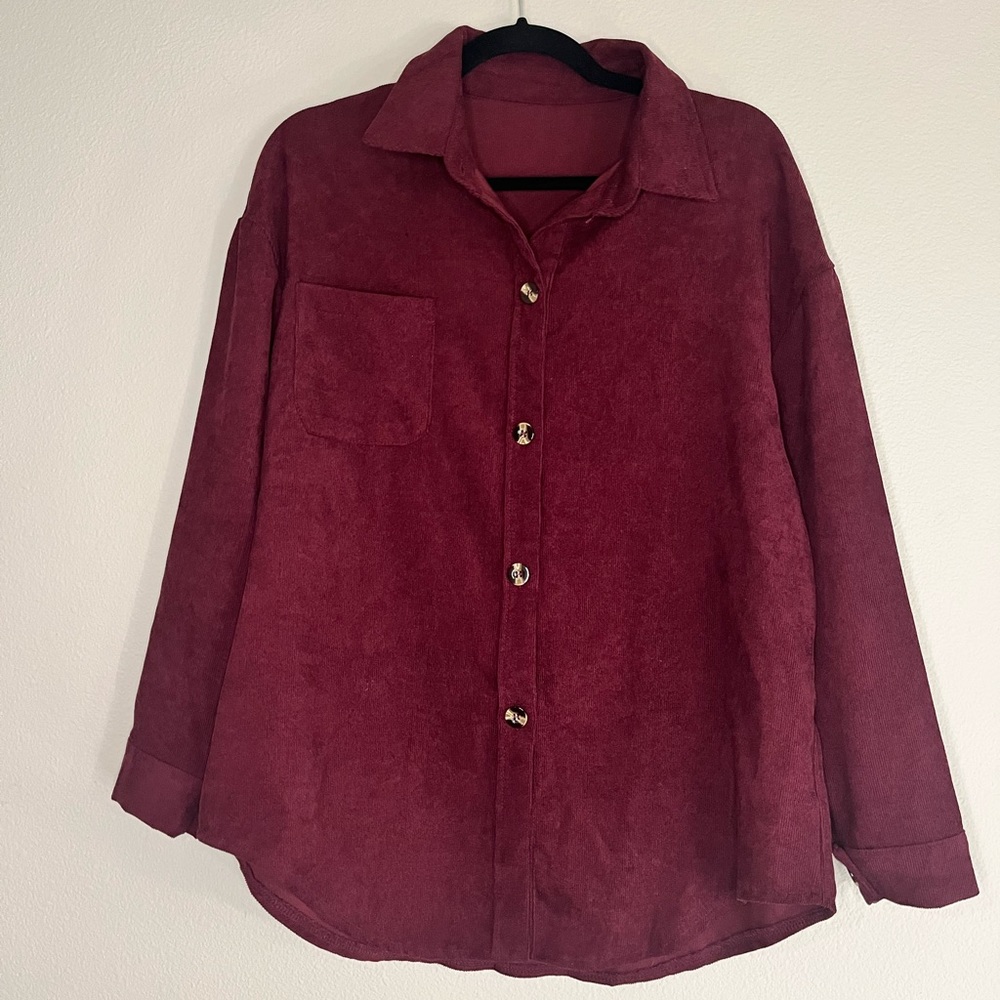 Corduroy Long Sleeve Button Up